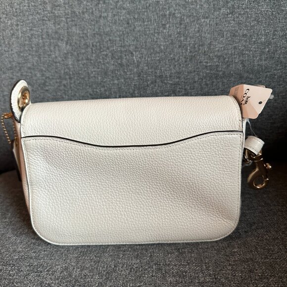 NWT! RARE! COACH Small Jes Messenger With Signature Canvas Strap In Chalk F76698 - Picture 7 of 11